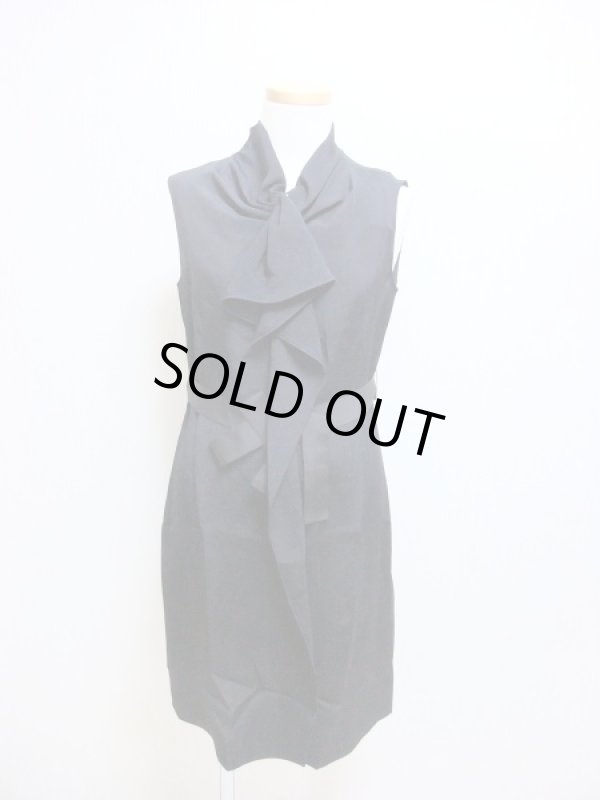 画像1: Elie Tahari　ラフルドレス 　ブラック (1)