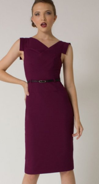 画像1: Black Halo Jackie O Dress    AMETHYST (1)