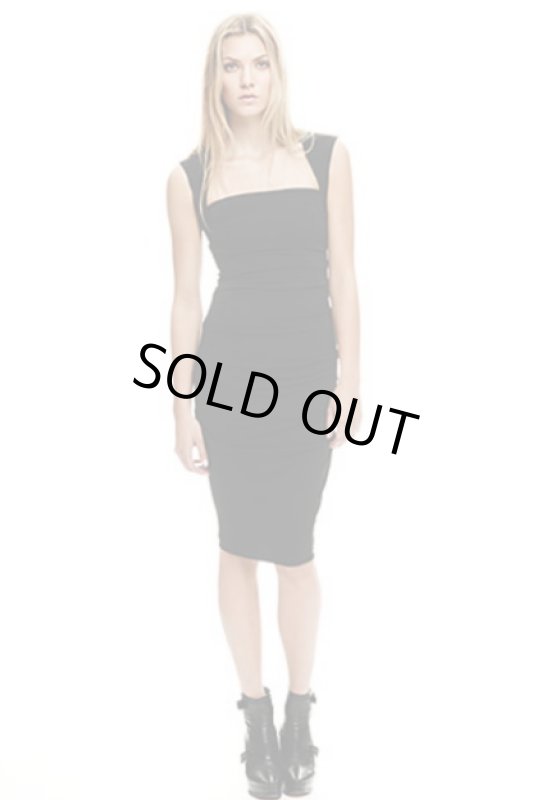 画像1: Nicole Miller  スクエアネックジャージードレス (1)