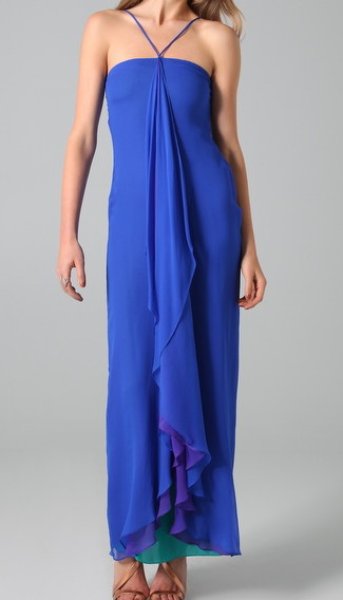 画像1: Halston Heritage　　　Reverse Shark Gown (1)