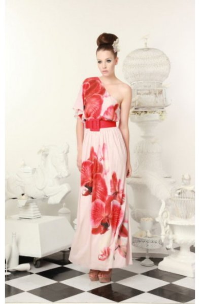 画像1: Alice+Olivia     Robin One-Sleeve Maxi Dress (1)