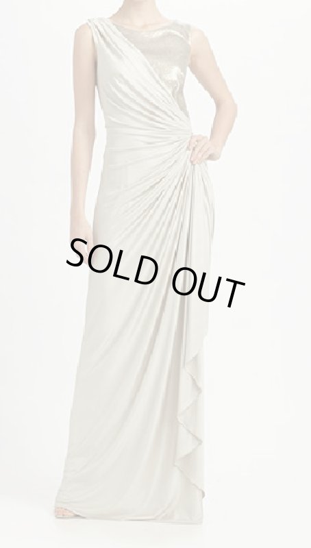 画像1: Tadashi Shoji   スパンコール＆ジャージーロングドレス (1)