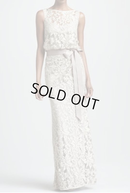 画像1: 【ヴァンサンカン掲載】Tadashi Shoji 　ブラウスレースロングドレス (1)