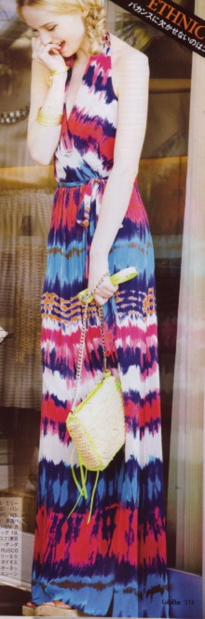 画像3: 【ジゼル掲載】Milly    Gustavia Halter Dress  Dip Dyed Multi
