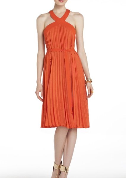 画像1: 【CLASSY掲載】BCBG MAXAZRIA　　　　ELOISE PLEATED COCKTAIL DRESS (1)