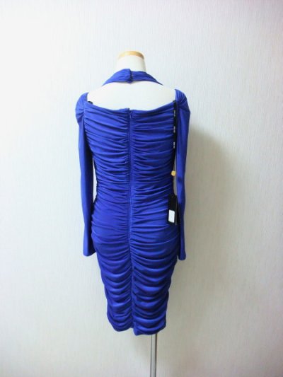 画像1: Tadashi Shoji ホルタースタイルジャージードレス  ブルー