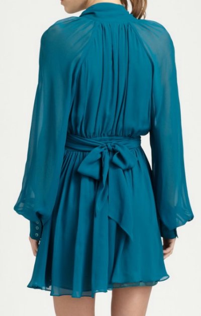 画像3: 【ジェニファーロペス愛用、ドラマ使用】Rachel Zoe     Arielle Bishop Sleeve Dress   TEAL