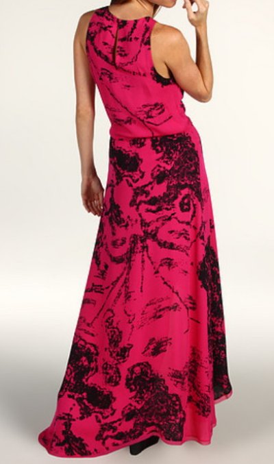 画像2: 【ソフィア・ブッシュ愛用】HALSTON HERITAGE　　Floral Texture Printed High Low Dress