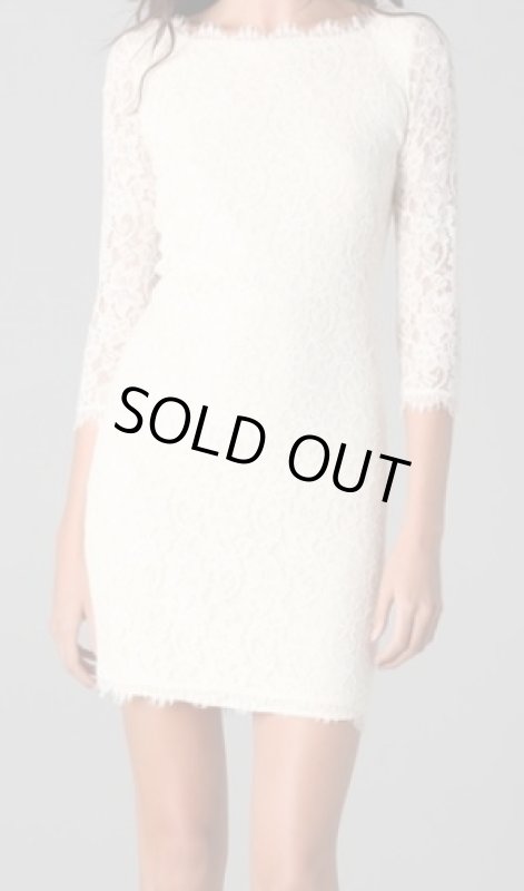 画像1: 1点のみ即発！【工藤静香さん愛用】Diane von Furstenberg　　Zarita Lace Dress　アイボリー  30903 (1)