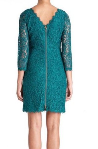 画像2: 【Lindsay Price愛用】Diane von Furstenberg　　Zarita Lace Dress  DEEP TEAL