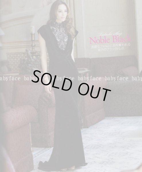 画像2: 【ヴァンサンカン掲載】Tadashi Shoji   タートルネックベルベットドレス ブラック (2)