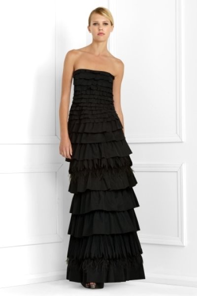 画像1: BCBG MAXAZRIA     STRAPLESS TAFFETA GOWN DRESS (1)