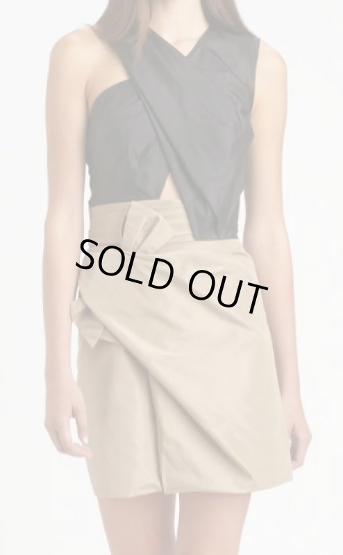 画像1:  【エマ・ワトソン愛用】3.1 Phillip Lim  Colorblock Taffeta Bow-Front Dress (1)