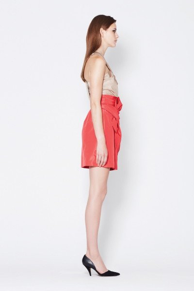 画像1: 【シェリル・コール愛用】3.1 Phillip Lim   Colorblock Taffeta Bow-Front Dress    GERANIUM/NUDE