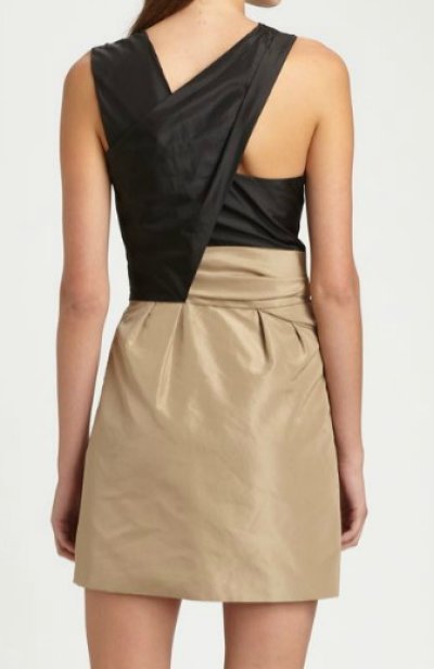 画像2:  【エマ・ワトソン愛用】3.1 Phillip Lim  Colorblock Taffeta Bow-Front Dress