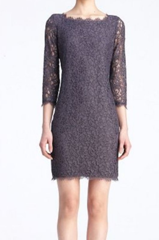 画像1: 【セレブ多数愛用】Diane von Furstenberg　　Zarita Lace Dress グレー (1)