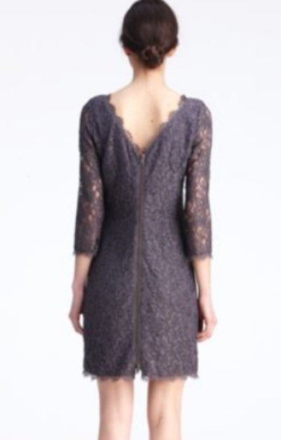 画像1: 【セレブ多数愛用】Diane von Furstenberg　　Zarita Lace Dress グレー