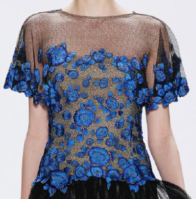 画像1: Tadashi Shoji 　　 Embroidered Bodice Flower Gown