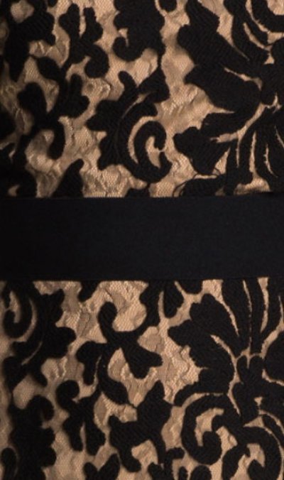 画像2: Tadashi Shoji    Textured Lace Dress ブラック