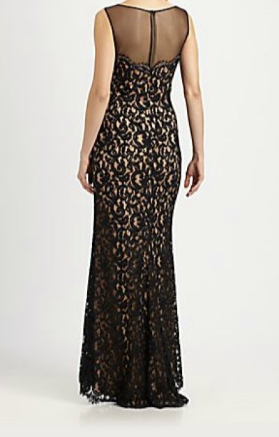 画像1: Tadashi Shoji     Lace Gown ブラック