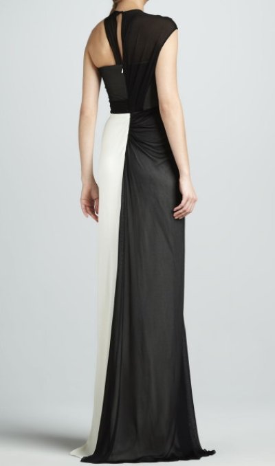 画像1: Halston Heritage   Side Drape Gown