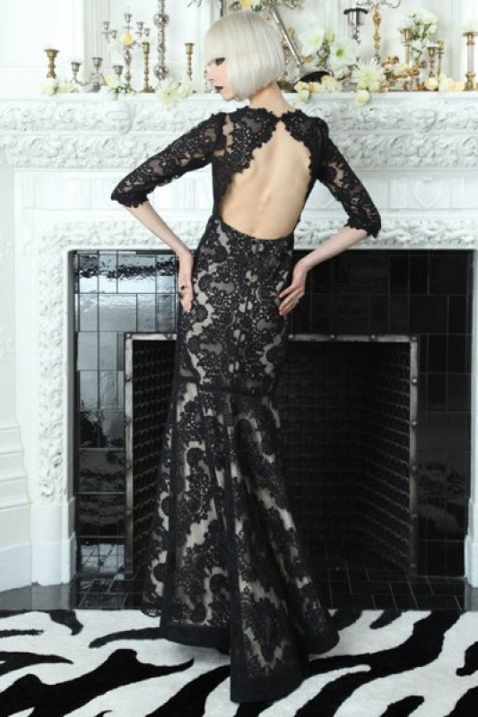 画像2: 再販売セール！【雑誌掲載】Alice + Olivia      Jae Open Back Gown   02071 (2)