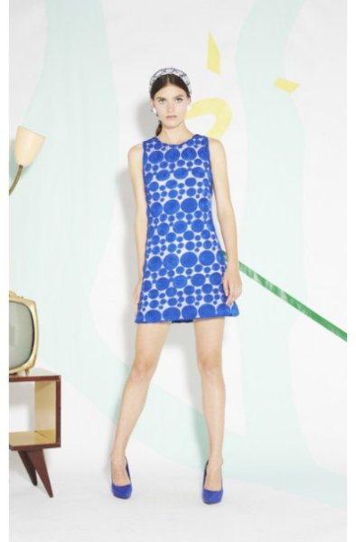 画像1: ドラマ【プリティリトルライアーズ使用】Alice+Olivia     Dot Sleeveless Shift Dress (1)