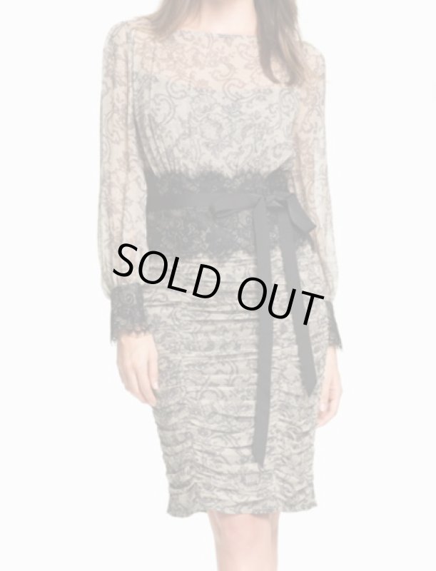 画像1: 【Mayim Bialik、ZengLi愛用】Tadashi Shoji レースプリントドレス  (1)