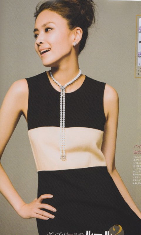 画像2: 即発！【ヴァンサンカン掲載】L'AGENCE　Aラインカラーブロックドレス (2)