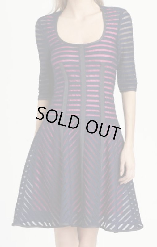 画像1: Nanette Lepore   Auction Stripe 15 Minutes Dress  ネイビー (1)