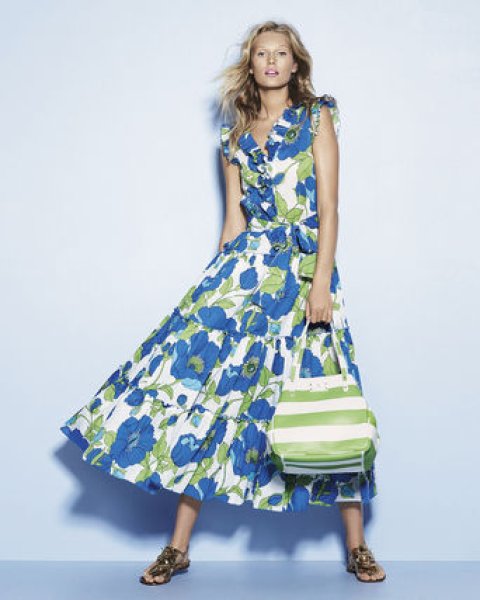 画像1: 【Dianna Agron愛用】Kate Spade New York 　Sunshine maxi dress (1)