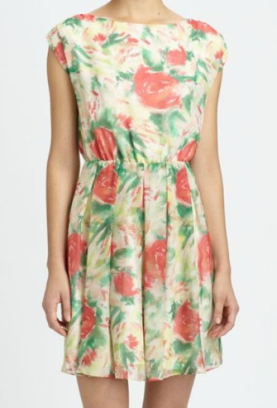 画像1: Alice + Olivia　アリスアンドオリビア　　Matilda Floral Print Silk Dress