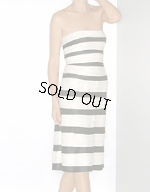 画像2: BCBG MAXAZRIA　ストライプティアードドレス (2)