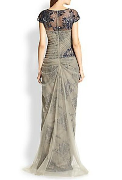 画像2: 【BAZAAR jewelry掲載】Tadashi Shoji　タダシショージ　Lace Illusion Gown