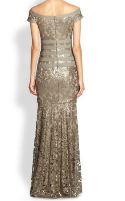 画像2: Tadashi Shoji    Sequined Lace Gown