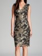 画像1: 【ドラマ使用】Tadashi Shoji    Metallic Lace Sheath Dress  (1)