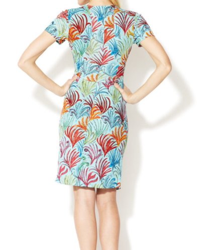 画像2: Issa London 　Pleated Drape Sea Print Dress