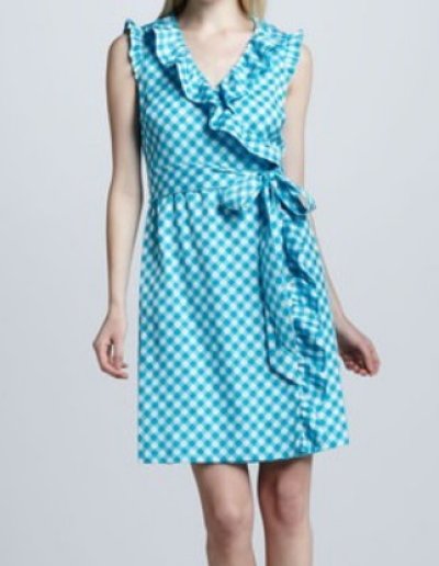 画像1: Kate Spade New York　　 Gingham Aubrey Wrap Dress 