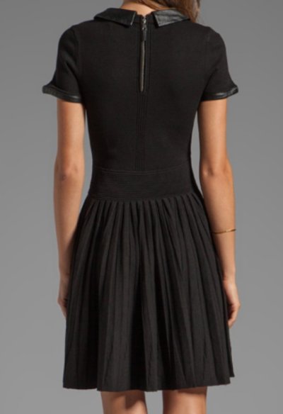 画像1: 【AneCan、美人百花掲載】Milly   Leather Collar Josephine Dress ブラック