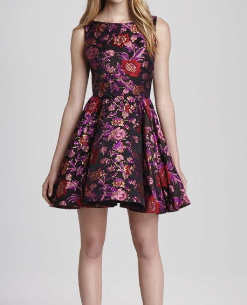 画像1: 【テイラースウィフト愛用】Alice + Olivia　　　Foss Fit-and-Flare Dress  (1)