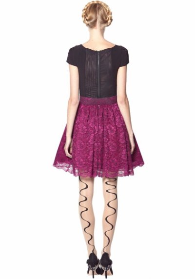 画像1: Alice + Olivia　アリスアンドオリビア   　Magnolia crepe and lace dress