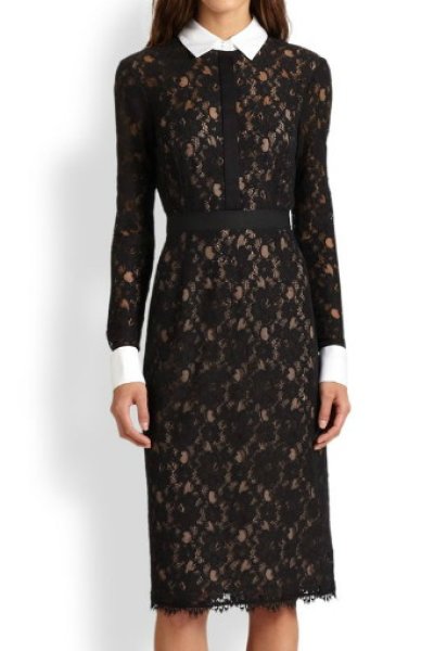 画像1: 【アンドガール掲載】BCBGMAXAZRIA　　Olga Open-Back Lace Dress (1)