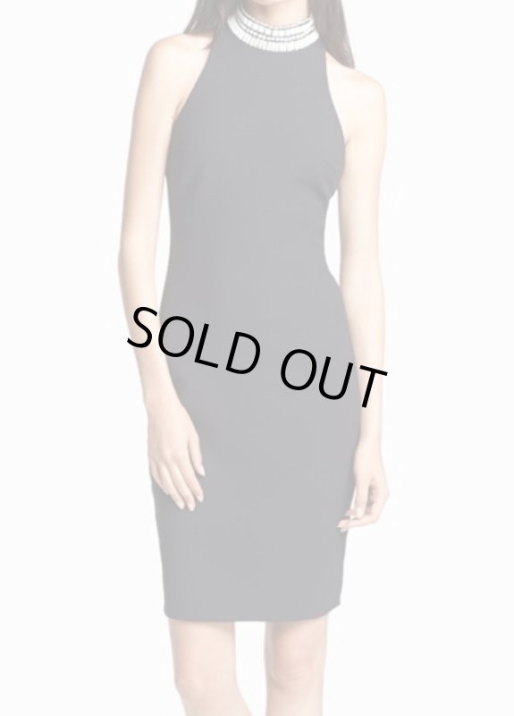 画像1: Elizabeth and James   Jade Bead-Neck Dress  ブラック (1)