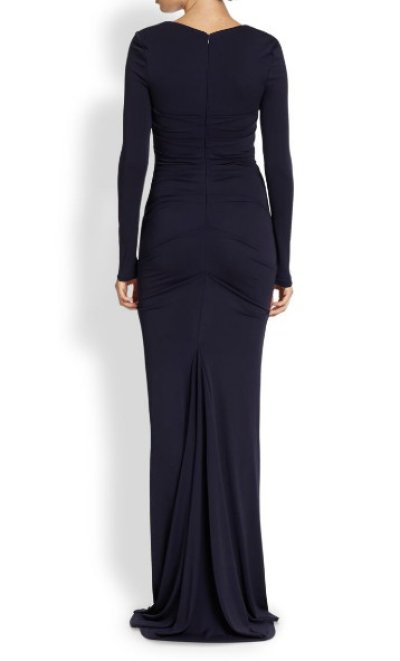 画像1: Nicole Miller　　Tucked Jersey Gown