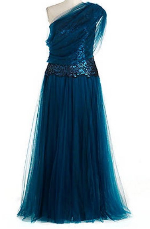 画像2: Tadashi Shoji    Sequin and Tulle Ball Gown ブルー系、グリーン系 (2)