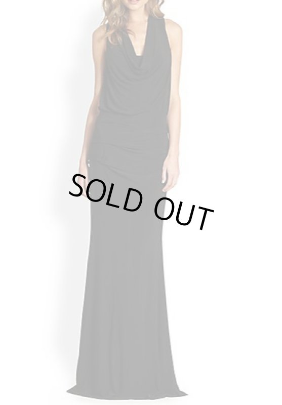 画像1: Nicole Miller   Stretchy Matte Jersey Dress ブラック (1)