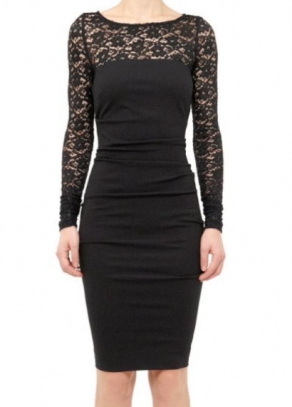 画像1: Nicole Miller　　Lace Illusion Dress (1)