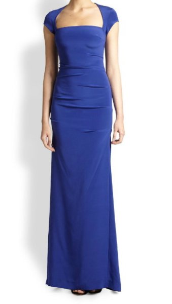 画像1: Nicole Miller　　Felicity Cap-Sleeve Gown　SPECTRUM (1)