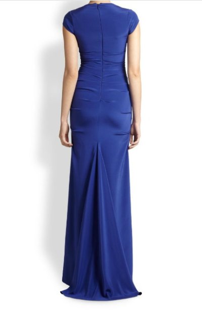 画像1: Nicole Miller　　Felicity Cap-Sleeve Gown　SPECTRUM