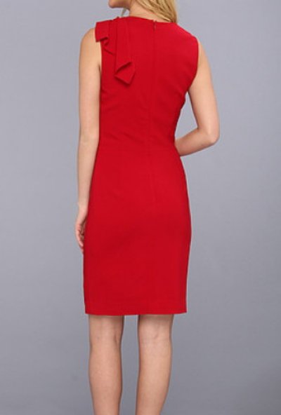 画像1: Nicole Miller  Neck Detail Stretch Crepe Dress